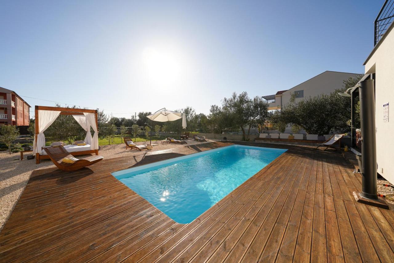 Villa Suncica With Heated Pool, Jacuzzi And Bikes Near Zadar Sukošan Kültér fotó