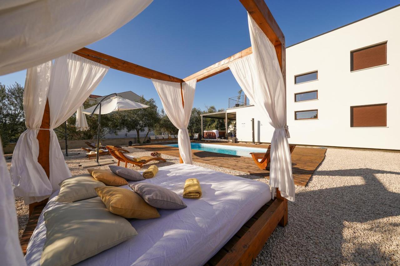 Villa Suncica With Heated Pool, Jacuzzi And Bikes Near Zadar Sukošan Kültér fotó